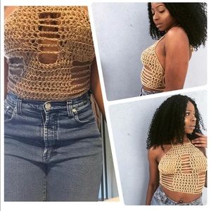 CUSTOM Crochet EGYPTIAN HALTER TOP